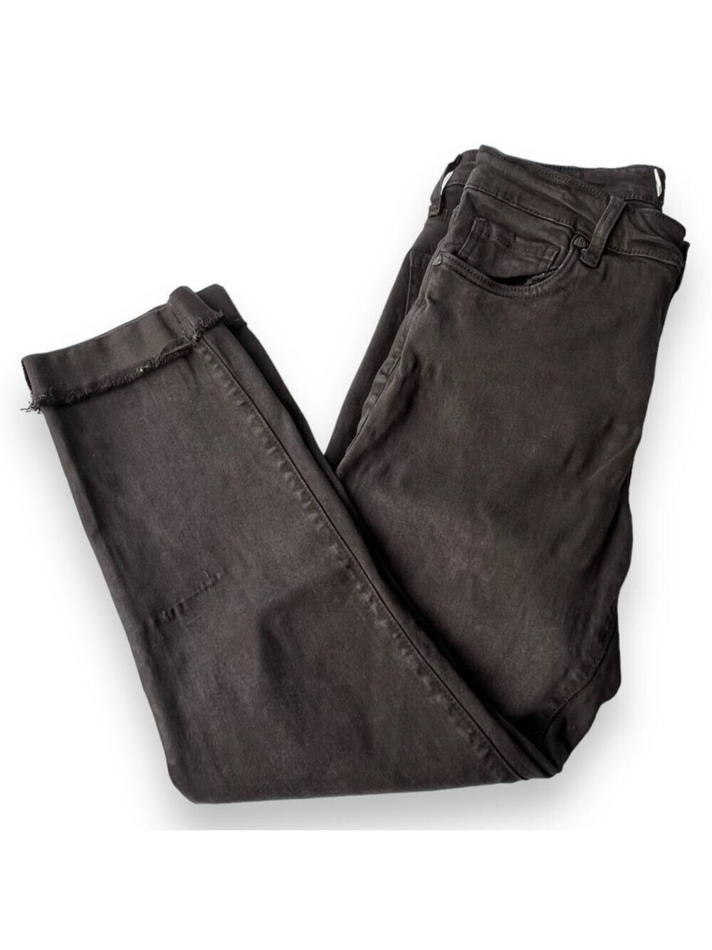 KUT from the Kloth Amy Mid Rise Crop Straight Leg Black Size 4